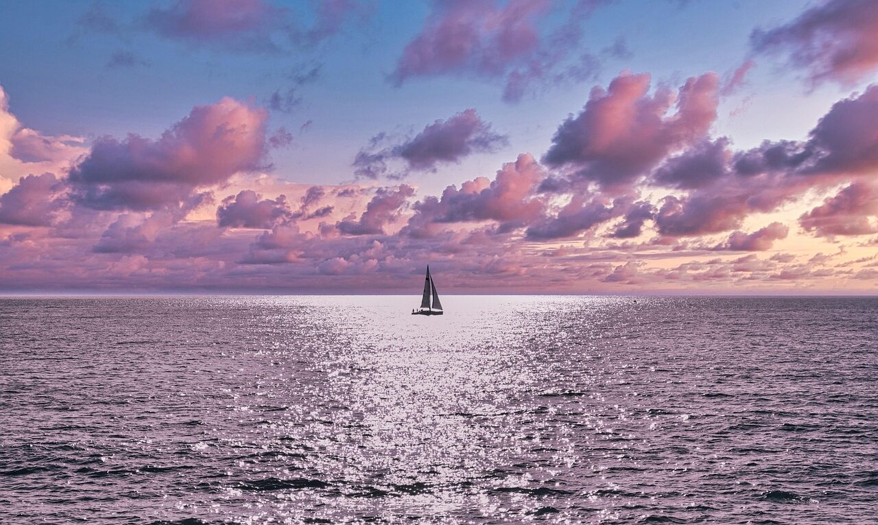 A small boat adrift